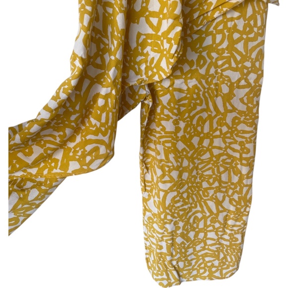 Anthropologie Maeve yellow and cream jumpsuit  Size 6/ EU 38 - Picture 5 of 10
